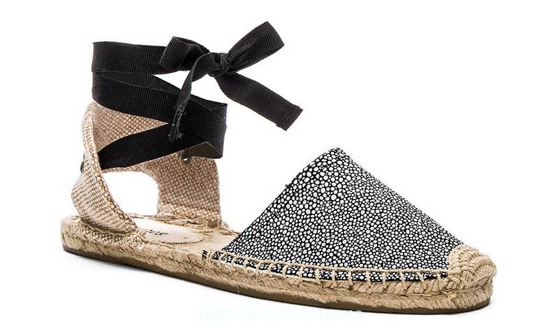 Soludos Classic Sandal Textured Leather, $89