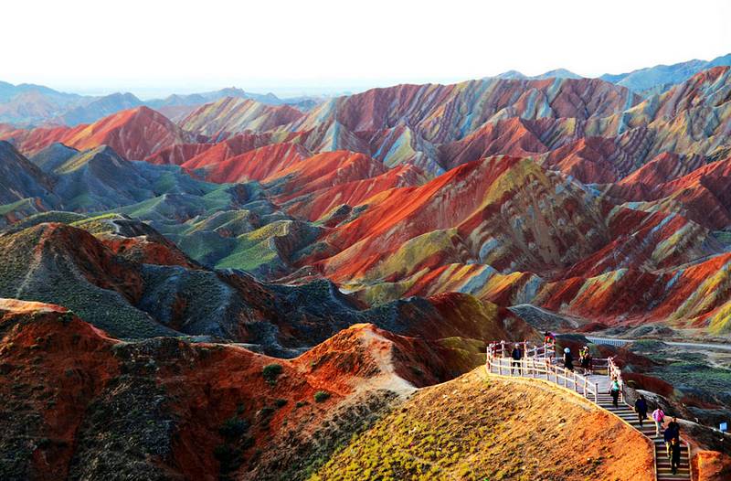 Цветные скалы Чжанъе Данксиа (Zhangye Danxia Landform), Китай