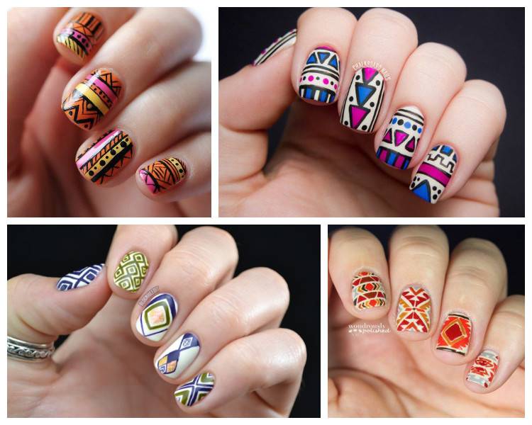 Этнический дизайн ногтей: 23 идеи маникюра