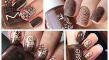 45 тёплых мотивов осени: Коричневый маникюр