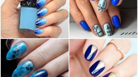 Синий маникюр: 160 лучших идей дизайна ногтей