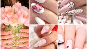 Праздничный Маникюр на День святого Валентина - сердечки на ногтях