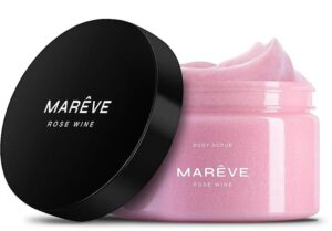 MARÊVE — парфюмированный скраб для тела с шиммером «Rose Wine»